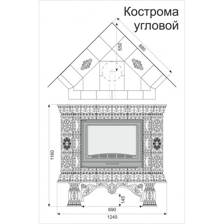 Печь Кострома "Май" угловой Кимры