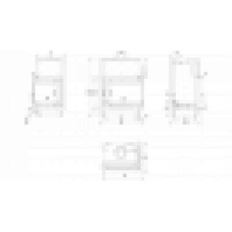 Топка с водяным контуром ZUZIA/PW/BP/19/BS/W/DECO, Г-образное стекло справа, змеевик